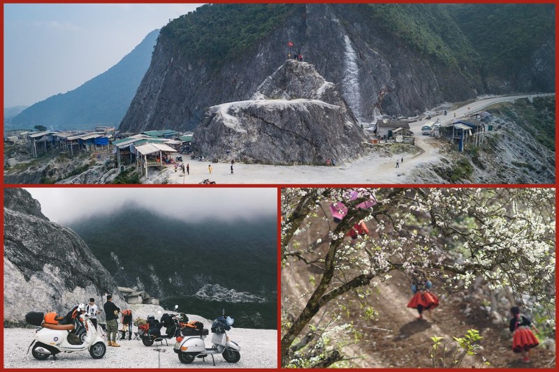 Khe Thung pass Mai Chau in winter